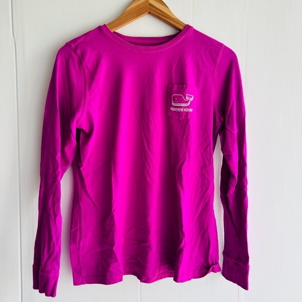 Vineyard Vines Fuchsia Pocket Tee